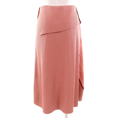 Hermes 22AW 2h2830dz Planche D Etvde Silk Scarf Ribbed Knit Long Skirt Pinkish