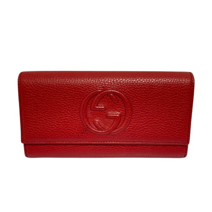 Gucci Soho Leather Wallet Red
