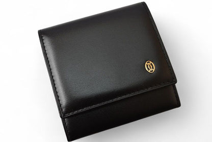 Cartier Coin Case Coin Purse Cartier Wallet Leather Pasha De Cartier Black