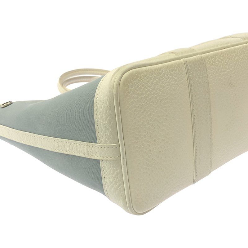 Hermes Garden Party TPM Canvas Leather Tote Bag