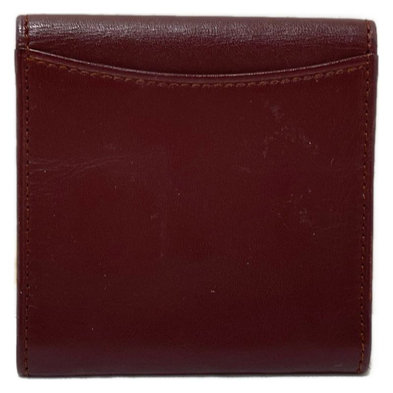 Cartier Coin Case Must Line Bordeaux And Gold Leather