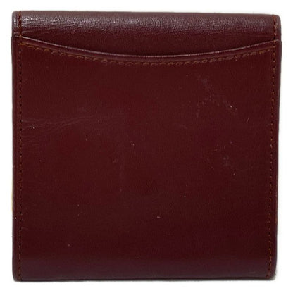 Cartier Coin Case Must Line Bordeaux And Gold Leather