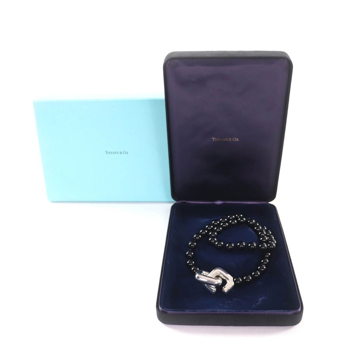 Tiffany & Co Vintage Onyx 925 Necklace Black Silver — view 2