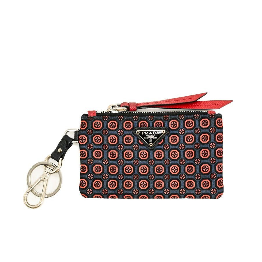 Prada Coin Case Leather Red