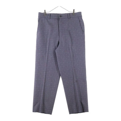 Gucci Wool Allover Pattern Trousers Pants Purple