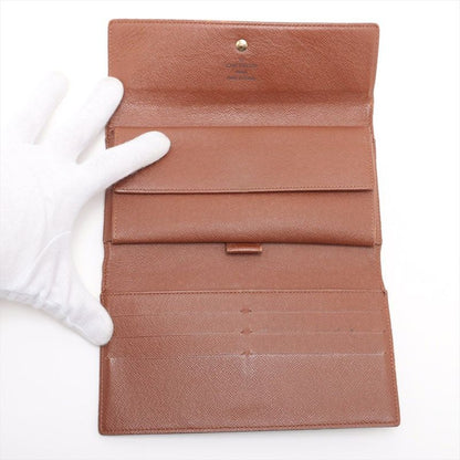 Louis Vuitton Monogram Porte Trésor International Long Wallet M61215 Brown Made