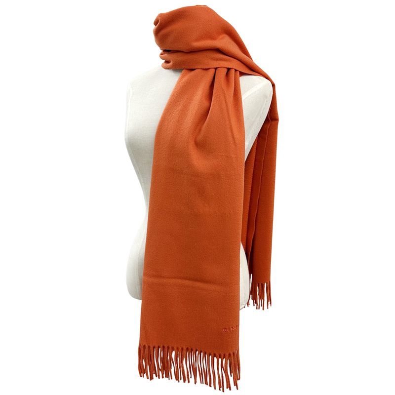 Hermes Scarf Women Men Brand Stole Cashmere Orange Autumn Winter Fashionable