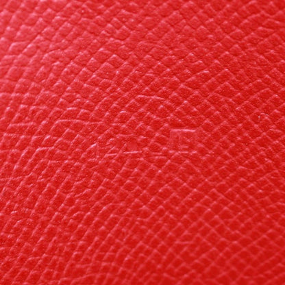 Hermes Courchevel Leather Red Long Wallet