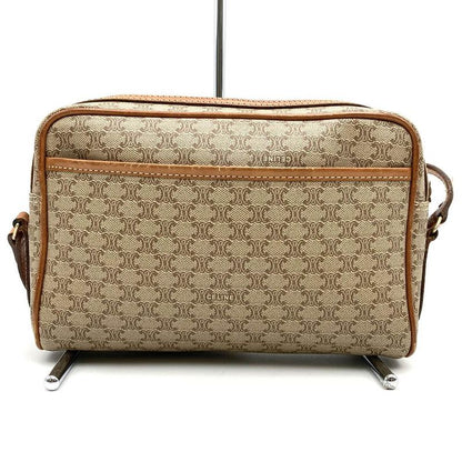 Celine Crossbody Shoulder Bag Vintage Beige Pvc/leather Ladies High Brand