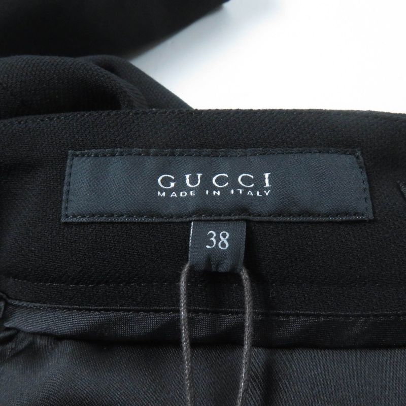 Gucci 292855 Center Press Flared Pants With Interlocking Ghardware Black 38