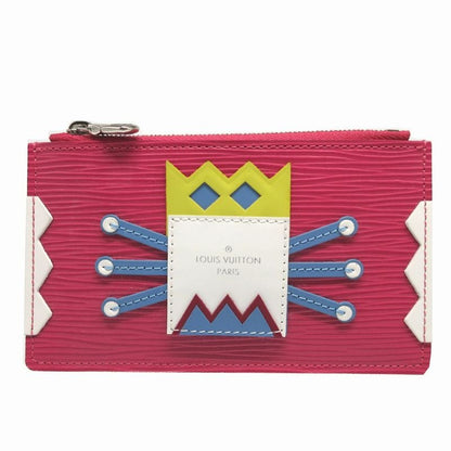 Louis Vuitton Epi Pochette Cles Tribal Mask Pink Coin Case Wallet 2274