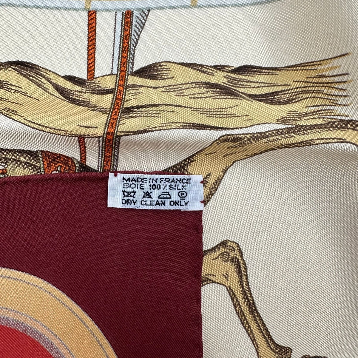 Hermes Carre 90 Orange Dressed Horse Scarf — view 4