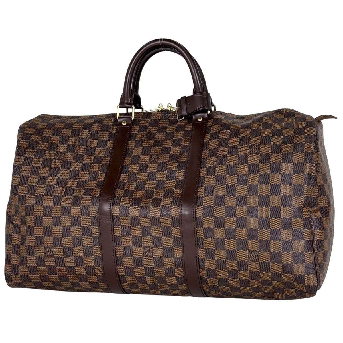 Louis Vuitton Keepall 50 Travel Boston Bag Damier Brown