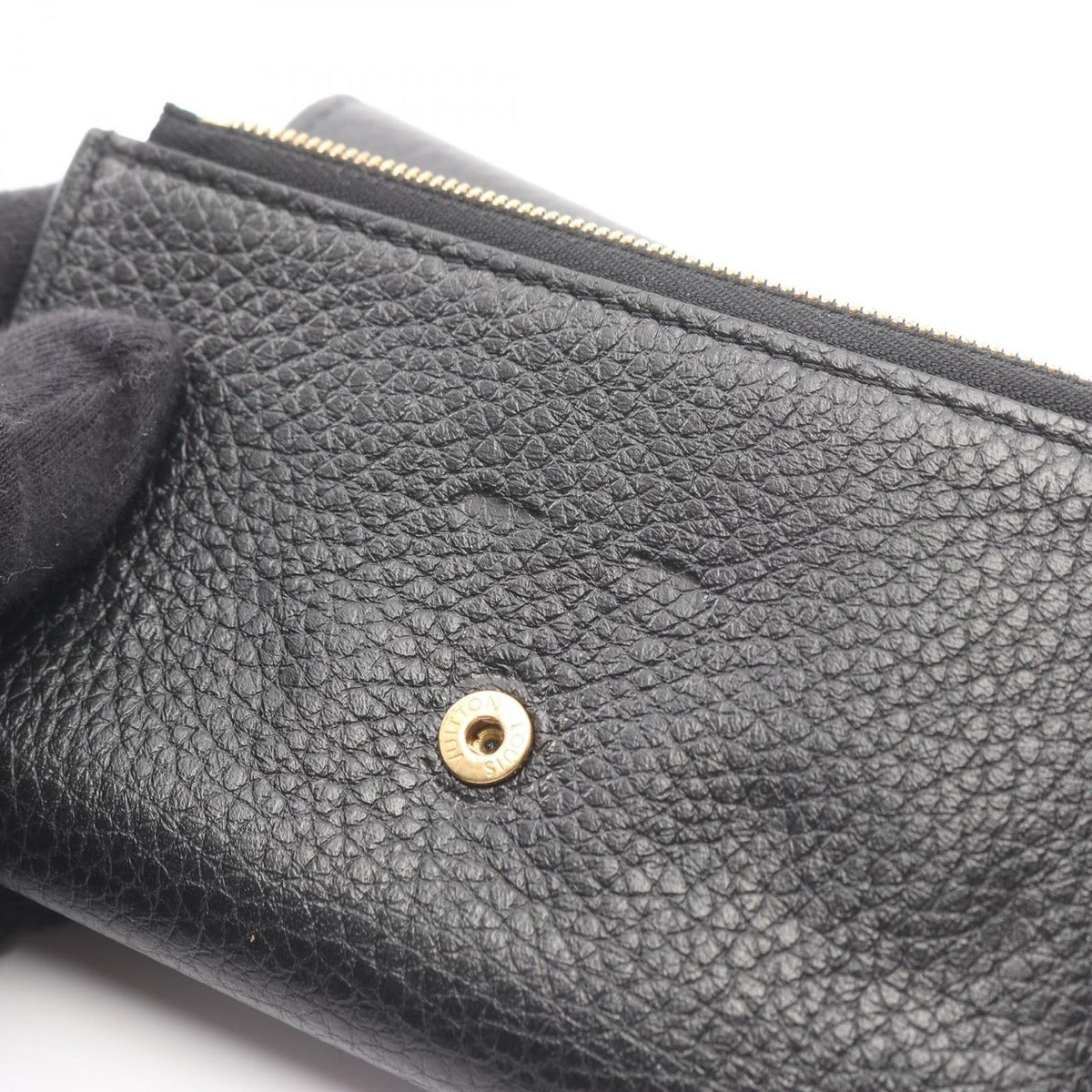 Louis Vuitton Trifold Wallet Portefeuille Capucines Compact Noir Black — view 8