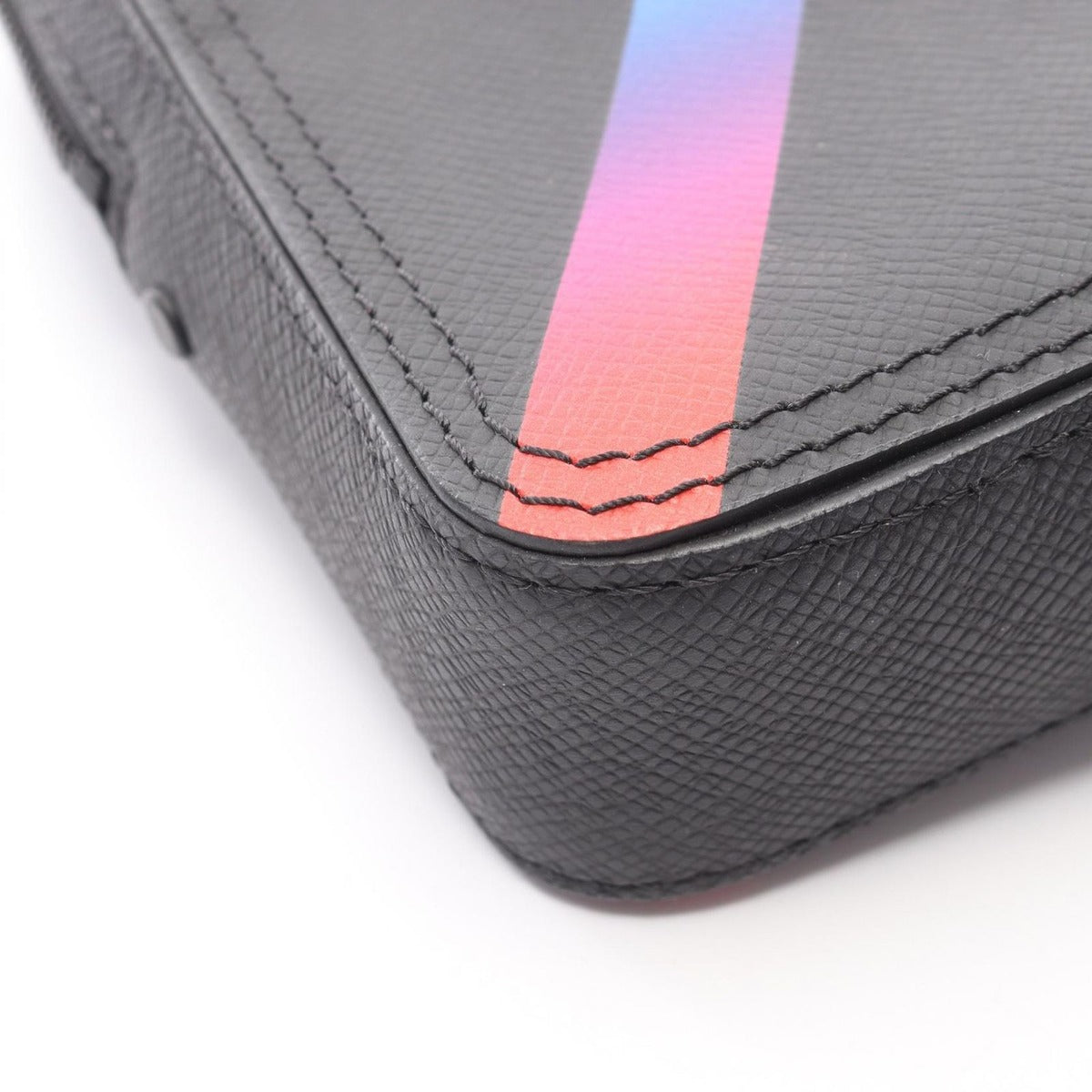 Louis Vuitton Shoulder Bag Danube Messenger Noir Black Rainbow Leather — view 6
