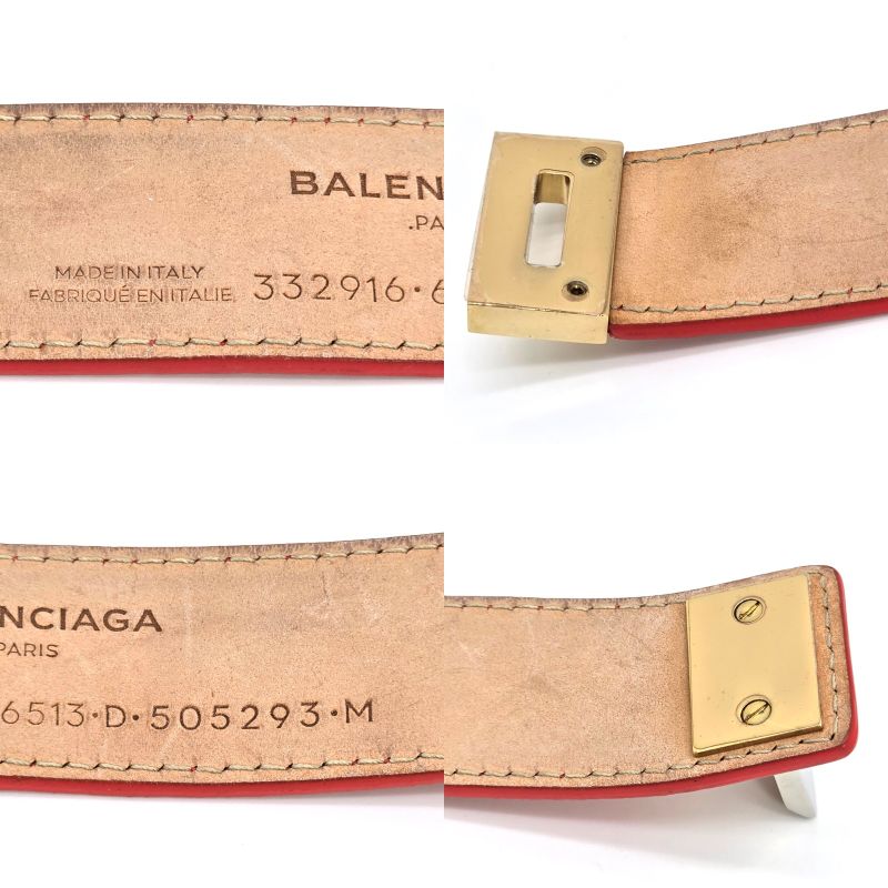 Balenciaga 332916 Ludis Leather Bracelet Approximately 17cm (669in) Around The