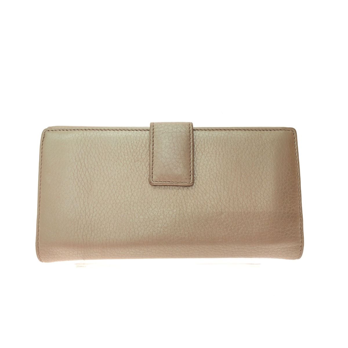 Gucci Women's Long Wallet Interlocking G W Hook Leather 231843 Beige
