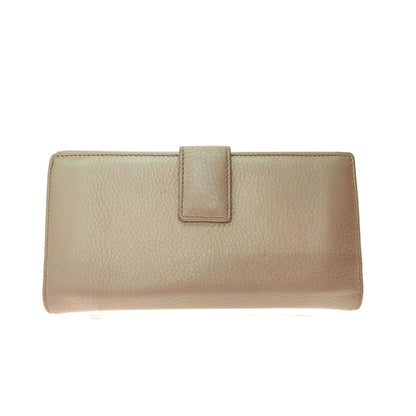 Gucci Women's Long Wallet Interlocking G W Hook Leather 231843 Beige