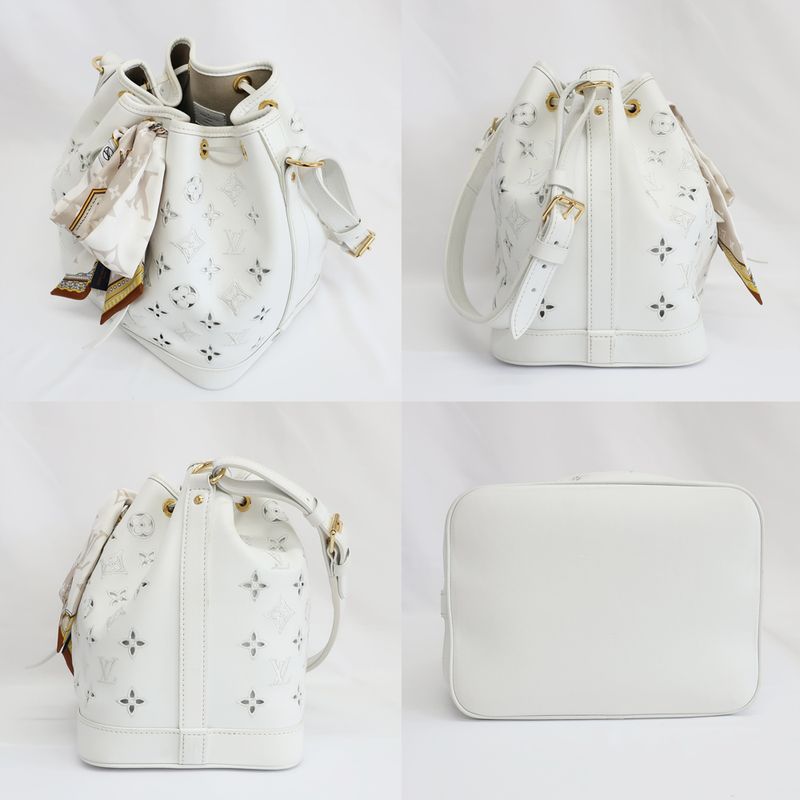Louis Vuitton Noe PM LV Broderie--anglais-shoulder-bag M20740 White