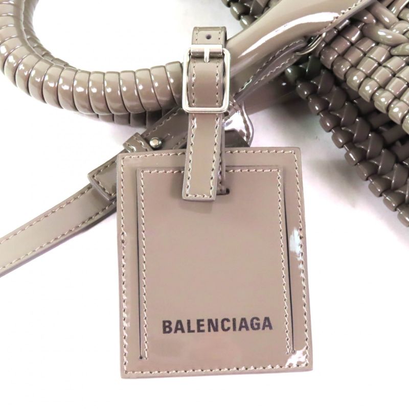 Balenciaga 671342 Bistro XS 2-way Basket Bag With Shoulder Grayish Storage With