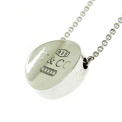 Tiffany & Co Silver 1837 Concave Circle Necklace 11.4g 925 Engraved 363881