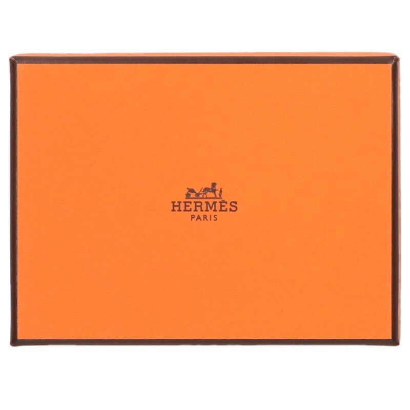 Hermes H Sériere Engraved B Evercolor Leather Card Case Men's