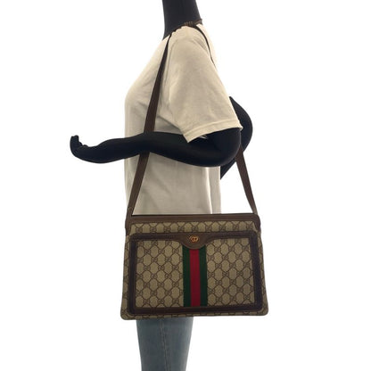 Gucci Vintage Old Gucci Sherry Line Beige Brown GG Supreme Canvas 001 16 4085