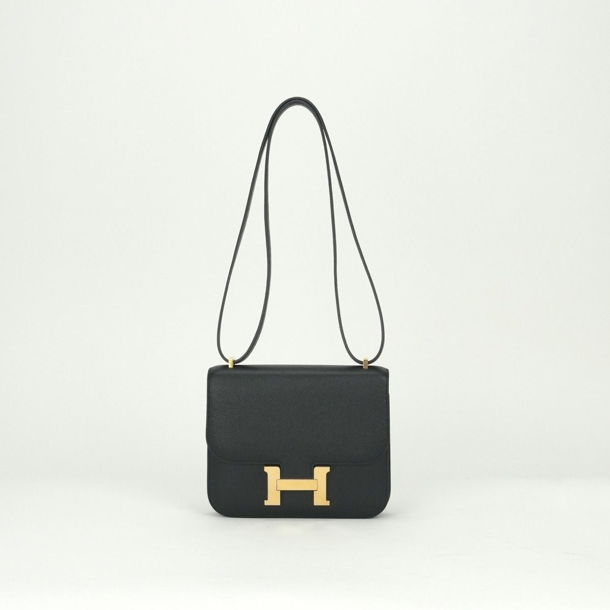 Hermes Constance 3 Mini 18 Shoulder Bag Epsom Noir Black Gold Veau