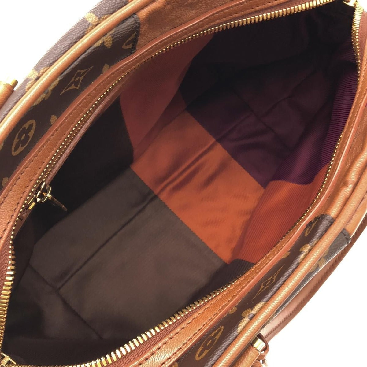 Louis Vuitton Monogram Blocks Tote Shoulder Bag Bordeaux — view 8