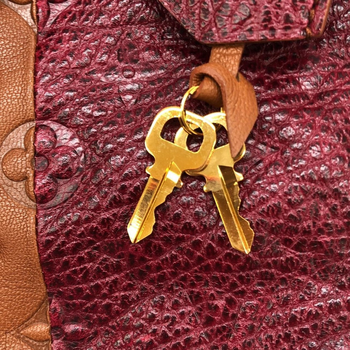 Louis Vuitton Monogram Blocks Tote Shoulder Bag Bordeaux — view 9
