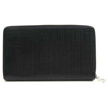 Loewe Long Wallet Women Leather Black C525 T12 X01 Linen Zip Around — view 2