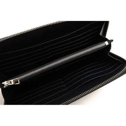 Loewe Long Wallet Women Leather Black C525 T12 X01 Linen Zip Around — view 5