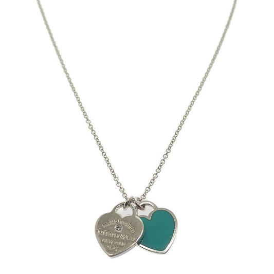 Tiffany & Co Blue Double Heart Tag Return To Small