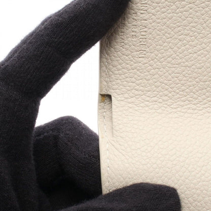 Saint Laurent Paris Trifold Wallet Compact Ivory Leather — view 7