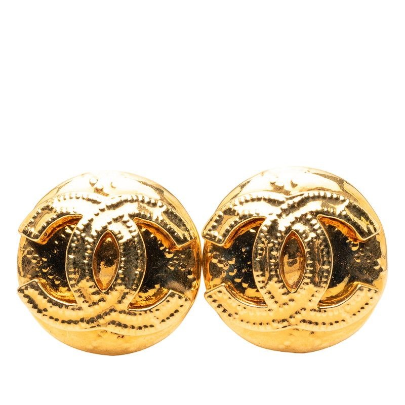 Chanel CC Logo Vintage Gold Plated