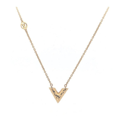 Louis Vuitton V Escential Necklace Gold Paw Nshop Item