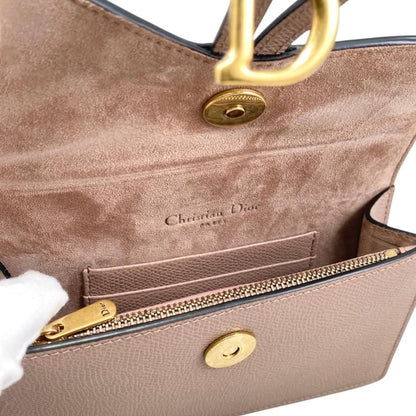 Christian Dior Waist Bag Saddle Belt Pouch S5619cwvg-50pu Logo Pink Beige Gold