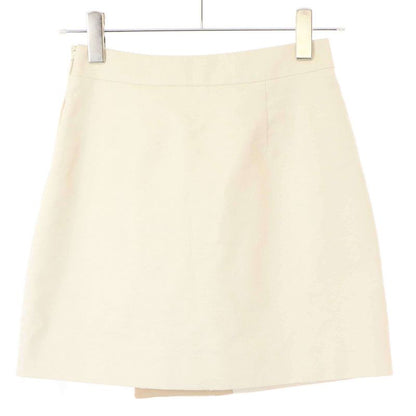 Fendi 24ss Canvas Mini Skirt Fq7583 Aw Zw Beige 36