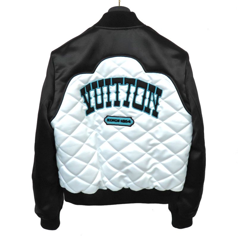 Louis Vuitton Bicolor Satin Bomba Jacket Blouson Jacket 24AW Rm242m 48