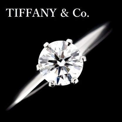 Tiffany & Co Solitaire 058 CT Diamond Ring G-Vs1 Pt950