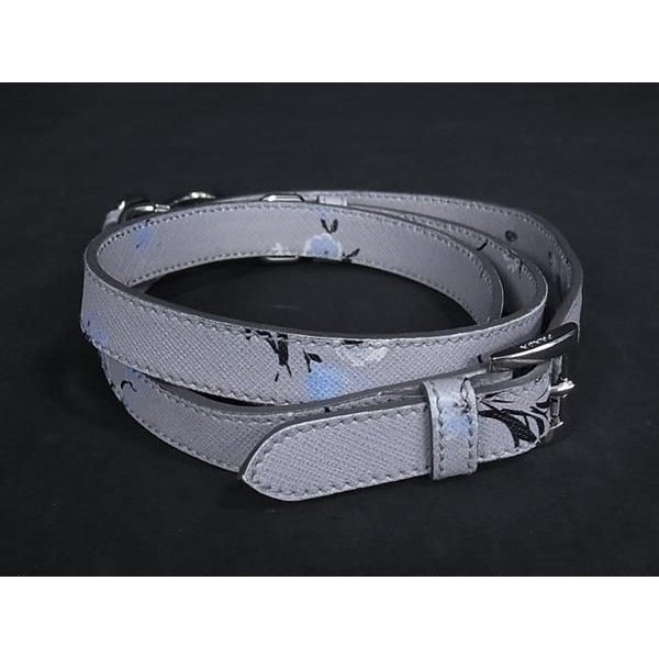 Prada Leather Flower Floral Pattern Bag Shoulder Strap Belt — view 2