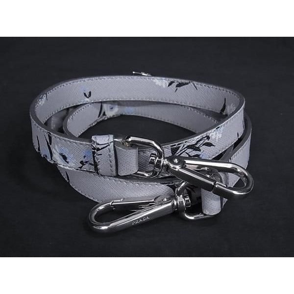 Prada Leather Flower Floral Pattern Bag Shoulder Strap Belt
