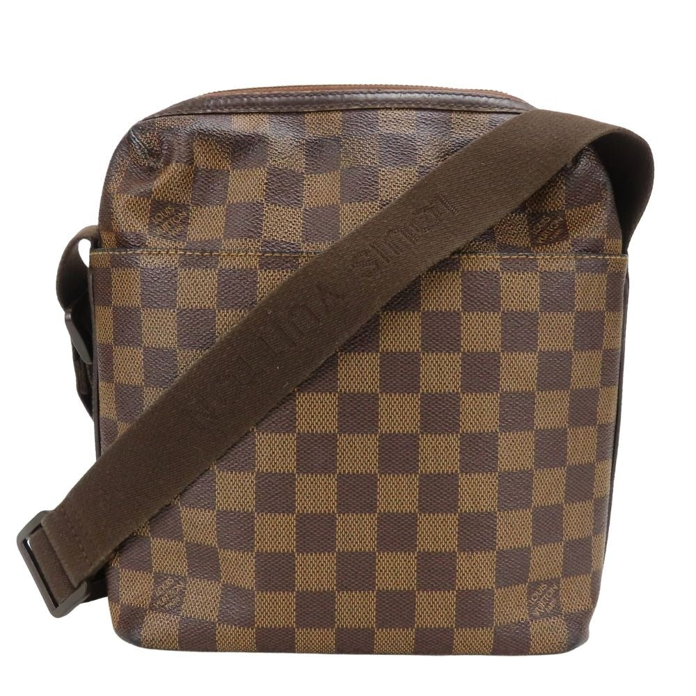 Louis Vuitton Shoulder Bag Trotteur Boble Damier Leather Ebene Brown