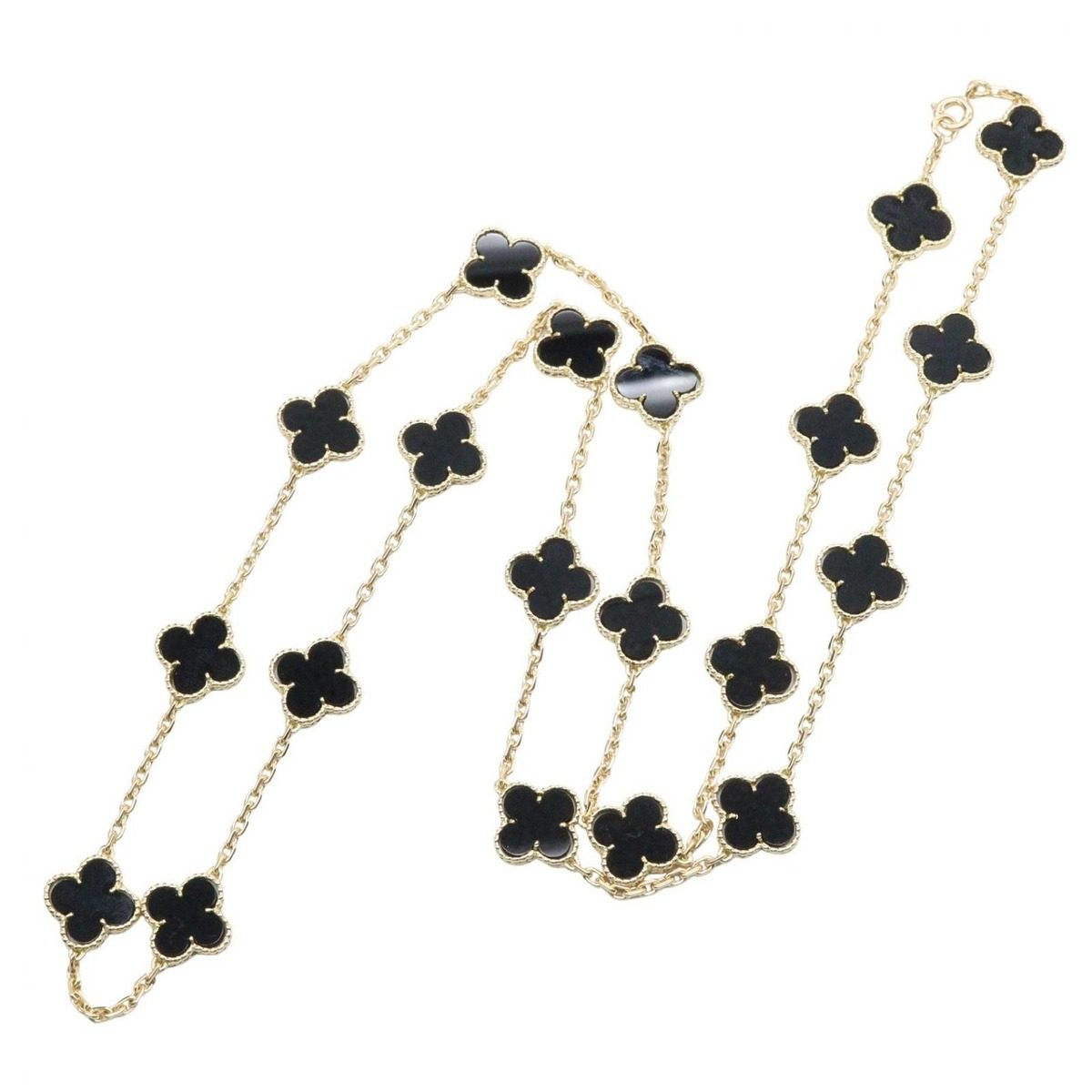Van Cleef & Arpels Necklace Vintage Alhambra 20 Motifs 18k Onyx — view 2