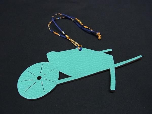 Hermes Petite Ash Togo And Vaux Epson Key Holder Charm Blue And Green