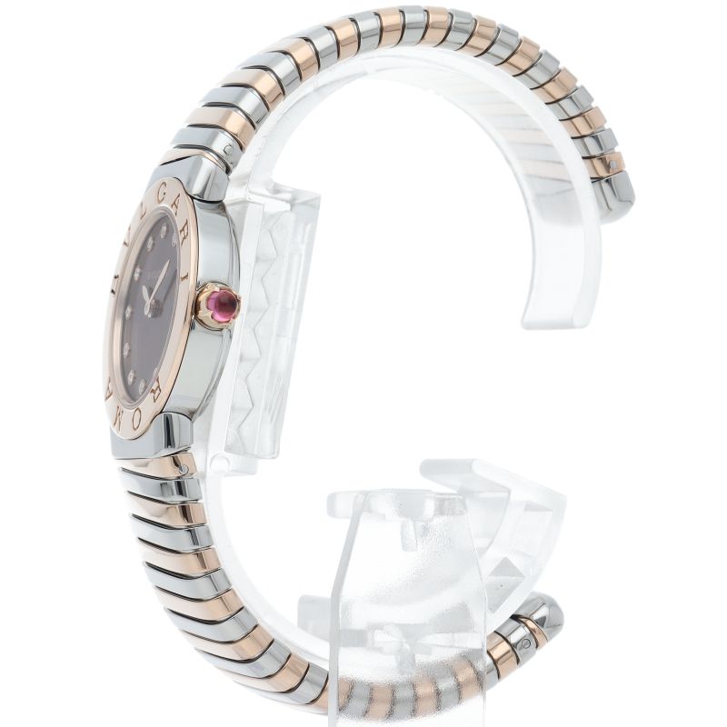 Bvlgari Tubogas 26mm (1.02in) 12p Diamonds Bbl262tc11spg 12 102456 Box Warranty
