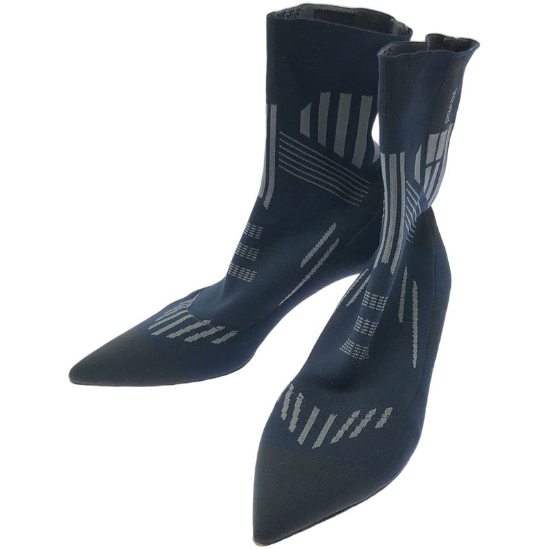Prada Sock Heel Boots Navy 39 1 2