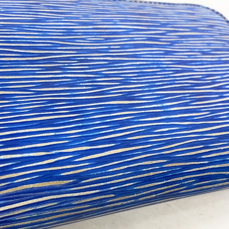 Louis Vuitton Epi Denim Zippy Wallet M60957 Bluemen Women Unisex