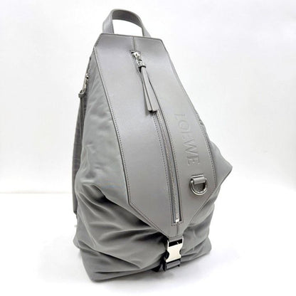 Loewe Convertible Backpack Small Nylon Calf Gray