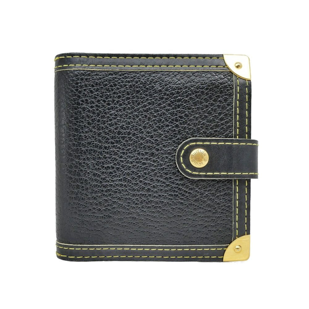 Louis Vuitton Compact Zip Suhali Black Gold Bifold